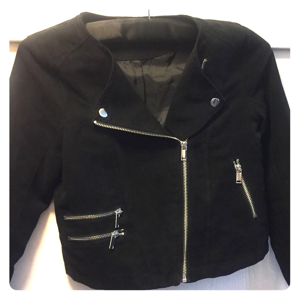 H&M Kids suede Biker jacket sz 10/11